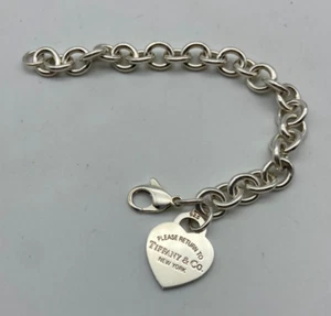 Tiffany & Co. Return to Tiffany Herzanhänger Armband 925 Sterling Silber h73 - Bild 1 von 5