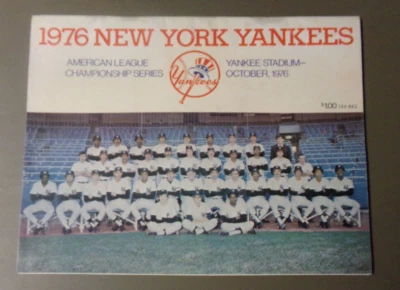 1976 ALCS New York Yankees Vs Kansas City Royals Scorecard Program Vintage - Image 1 of 2