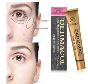 BELLEZZA E SALUTE DONNA FONDOTINTA POTENTE TIPO DERMACOL COPRENTE MAKE-UP TRUCCO - Picture 1 of 9