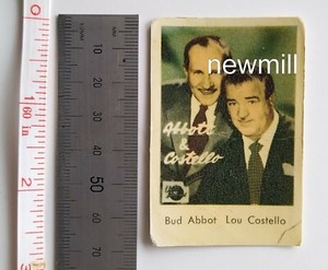 Bud Abbott Lou Costello alte trading card 1957 film Schweden
