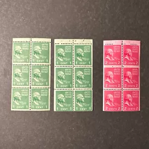 US Scott booklet panes, 804b and 806b. 3 panes total. Free shipping. - Picture 1 of 5