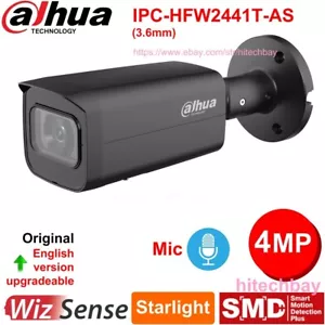 Dahua 4MP Starlight Built-in Mic WizSense IP Camera PoE SMD+ IPC-HFW2441T-AS 3.6 - Picture 1 of 5