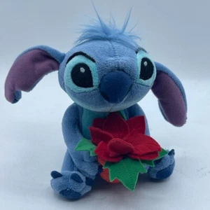 "Felpa de peluche con flor de pascua de Navidad Disney Store 6""" - Imagen 1 de 11