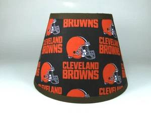 Cleveland Browns Brown Orange NFL Fabric Lamp Shade Lampshade Handmade - Picture 1 of 13
