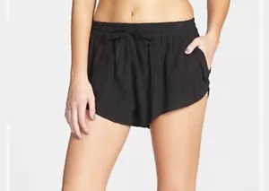 NWT Volcom Black Oh Ya Mama Drawstring Elastic Women's Casual Shorts Size S - Picture 1 of 1