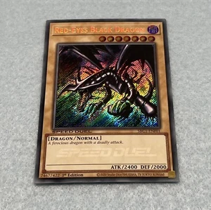 1x Yugioh Ojos Rojos Dragón Negro 1a Edición Secreta Rara Tarjeta Casi Nuevo SBC1 - Imagen 1 de 1