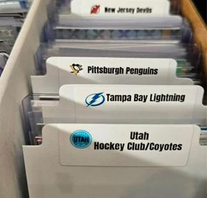 32 divisori alti per squadre di carte sportive con 32 loghi squadre NHL - Foto 1 di 10