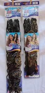 AFRO SENS 2X LOC n LOC GEHÄKELTER ZOPF FARBE 4 FAST SCHWARZ 24” oder 18” MEHR KAUFEN SPAREN - Bild 1 von 5