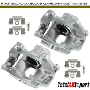 2x Brake Caliper w/ Bracket Rear for GMC Acadia Buick Enclave Chevrolet Traverse - Picture 1 of 8
