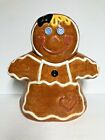 Gingerbread Man Boy Girl Cookie Jar Turnabout - Excellent Condition
