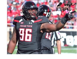 Broderick Washington Texas Tech signed autographed 8x10 football photo Raiders! - Picture 1 of 1