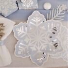 Snowflake Paper Plates | Winter Snow Princess Birthday Party 23cm x 8