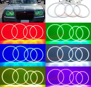 RGB halo ring for Chrysler 300C 05-10 headlight bluetooth Flash DRL LED angel - Picture 1 of 12