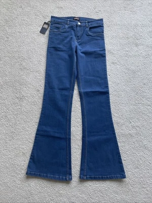 NUEVO CON ETIQUETAS - Pantalones de mezclilla acampanados Run & Fly para hombre - 30x34 - Pantalones de campana Rock & Roll Foto 1 de 4