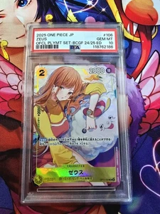 PSA 10 Zeus Nami OP11-106 Promo Bandai Card Games Fest 24-25 Japanese  ONE PIECE - Picture 1 of 5