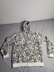 Sudadera con Capucha Estampado Calavera Mulisha Metal De Colección Y2K Para Hombre Talla XL Negra Blanca - Imagen 1 de 11