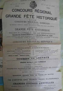 petite affiche concours regional grande fete historique Rouen 1892 - Picture 1 of 1