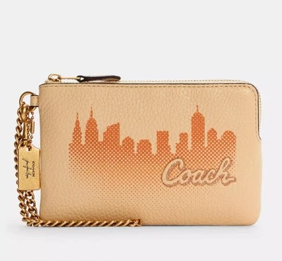 Bolsa carteira Coach X Jennifer Lopez canto zíper pulseira NYC Skyline y2k Kawaii - Imagem 1 de 2