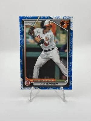 2024 Bowman - Prospects Max Wagner #BP-18 Blue Pattern /125 (RC) - Image 1 of 3