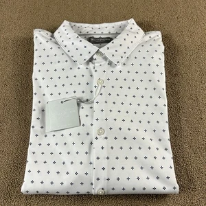 Hickey Freeman Men's Long Sleeve Button Up Shirt White Size XXL NWT MSRP $69 - Picture 1 of 12