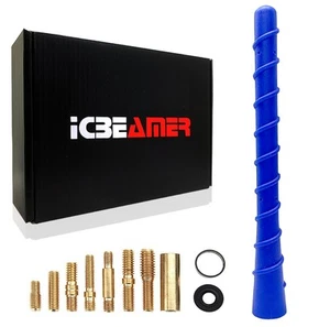 ICBEAMER 7-Inch Blue Spiral Antenna for Jeep, Pickup Trucks, FM AM Signal - Bild 1 von 6