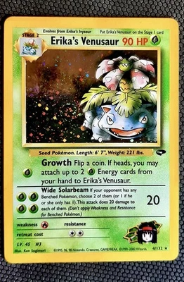 Erika's Venusaur - Gym Challenge Unlimited Holo Rare 4/132 (2000) Pokémon TCG - Image 1 of 4