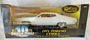 Torino Cobra 1971 1:18 blanco ERTL capó de apertura y puertas edición limitada - Imagen 1 de 8