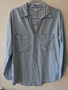 Denim Lyocell Long Sleeved Shirt Size 12 New - Picture 1 of 3