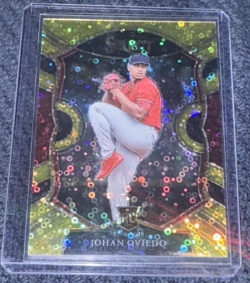 2021 Panini Select - Concourse Johan Oviedo #41 Gold Disco Prizm /10 (RC) - Image 1 of 2