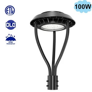 100W Post Top Light LED Circular Area Light Garden Street Road IP65 Waterproof - Picture 1 of 12
