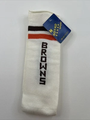 Calcetines de tubo para hombre NFL Clevland Browns años 80 mezcla acrílica talla 10-15 fútbol americano Foto 1 de 4