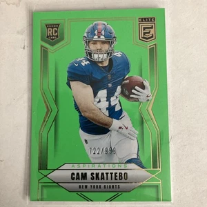 2025 Donruss Elite Cam Skattebo RC Aspirations Lime Green /999 - Picture 1 of 3