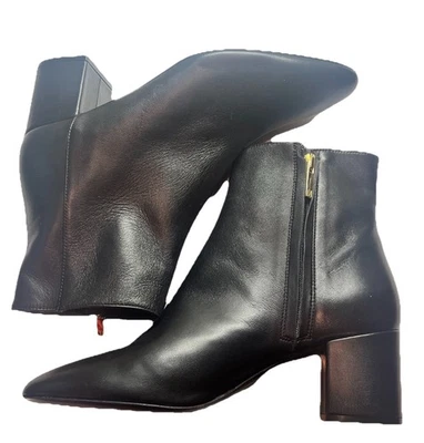 $449 Bruno Magli VINNY LEATHER ANKLE BOOT Womens Shoes Black SZ 8 EU 38 NWOB - Image 1 of 4