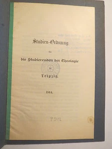 Leipzig - Universität - Studien-Ordnung - Theologie - 1914 - Bild 1 von 1