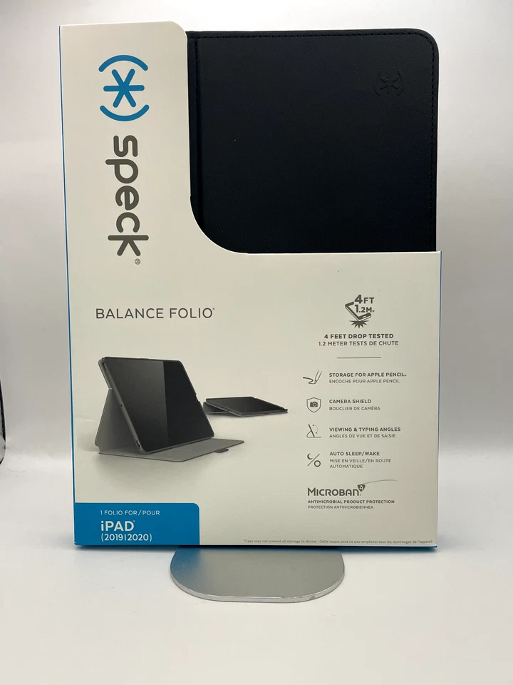 SPECK "BALANCE FOLIO" 10.2-IN IPAD 7-8 GEN CASE - BLACK (2019-2020) 138654-1050