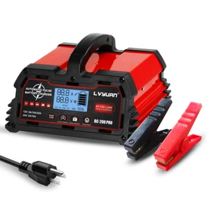 20A 25A 12V/24V Smart Car Battery Charger Pulse Repair Lead-Acid & 12V Lifepo4 - Picture 1 of 19