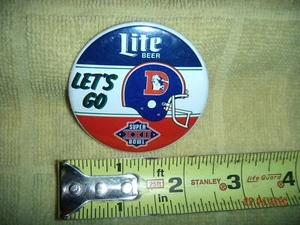 DENVER BRONCO SUPER BOWL XX11-22 LITE BEER BUTTON - Bild 1 von 1