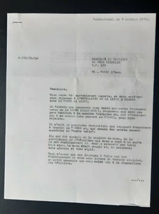 Guide Michelin Sternverleihung an Herrn REYGNIER Brief Autogramm GUY BOURDON - Bild 1 von 4