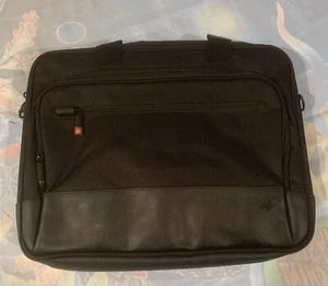 New Lenovo ThinkPad 17” Large Laptop Black Nylon Carrying Case Bag W Strap - Picture 1 of 12