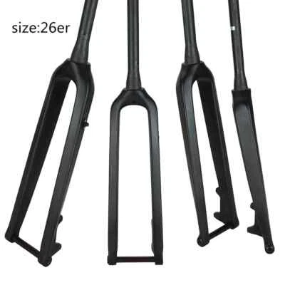 Bicycle MTB Bike Carbon Rigid Fork Fit for 26er 27.5er 29er Thru Axle 15mm*100mm - Image 1 of 4