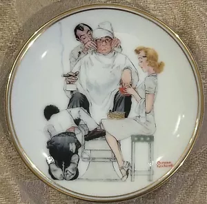 Norman Rockwell Miniatur Sammelteller FULL TREATMENT Vintage D1-25 - Bild 1 von 2