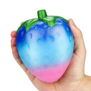 Jumbo Galaxy Strawberry Scented Squishy Charm Slow Rising Stress Reliever Toy - Foto 1 di 7