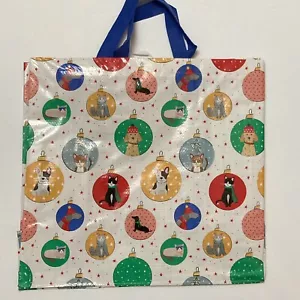 Tesco Dogs Cats Christmas Tote Bag Holiday Ornament Dachshund Siamese 2022 New - Picture 1 of 6