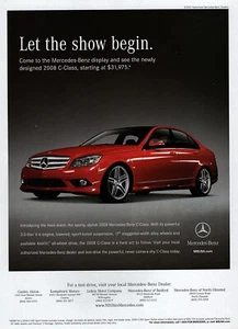 Mercedes-Benz C-300 2008 ""Let the Show Begin"" anuncio en color original - Imagen 1 de 1