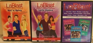3 LaBlast dance workout DVD lot hot 'n spicy let's dance 3dvd collection samba - Picture 1 of 5