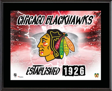 Blackhawks 10.5x13 Sublimated Horizontal Team Logo Plaque - Fanatics Cover