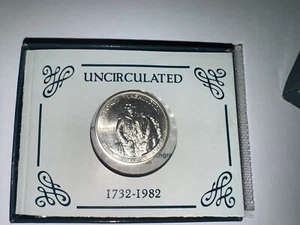 US Mint 90% Silver George Washington Commemorative Half In Original Box - Picture 1 of 8