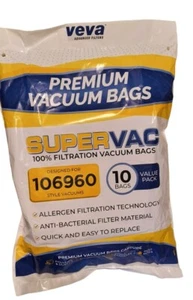 Bolsas de vacío VEVA Super Vac 106960 - paquete de 10 bolsas valor premium 100% filtración - Imagen 1 de 8