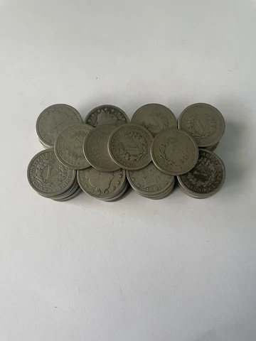 Lot of 84 Liberty Nickels Circulated Condition. Unchecked Cover