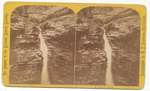 Purviance Stereoview Northern Central Rwy. Watkins Glen Central Cascade 1213 SV - Picture 1 of 2